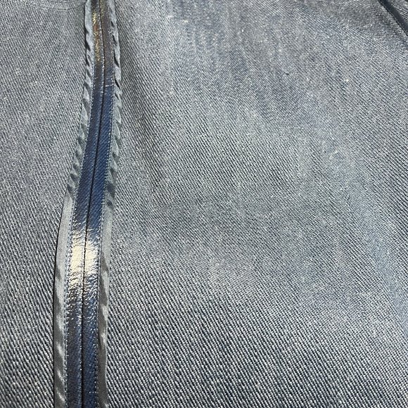 Show stopper! Per Se by Carlisle Blue Coated or Waxed Denim Topper Coat … - Picture 12 of 12